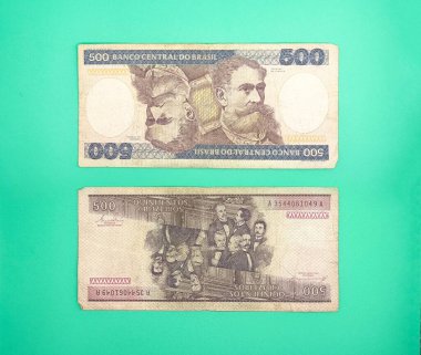 Eski Brezilyalı koleksiyoncu & # 39; 's note of 500 cruzeiros with image of deodoro da Fonseca