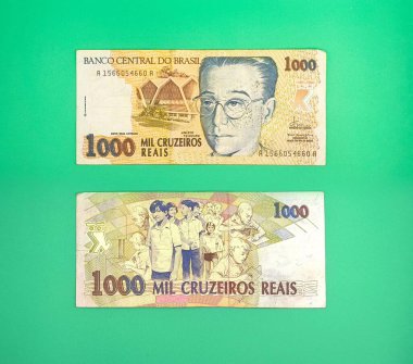Eski Brezilyalı koleksiyoncunun 1000 cruzeiros reais 'lik Anisio Teixeira resmi