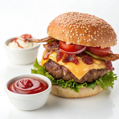 Hamburger resmi hamburger eti.
