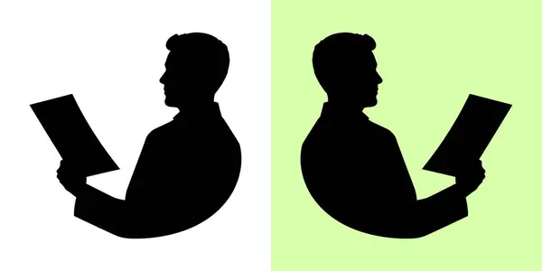 Proje analizi, dokümantasyon ya da kağıt tabanlı araştırma grafikleri için uygun bir dosya tutan bir adamı gösteren bir resim. Görsel denetimler, resmi belgeler veya iç rapor incelemeleri için uygun bir belgenin resmedilmesi