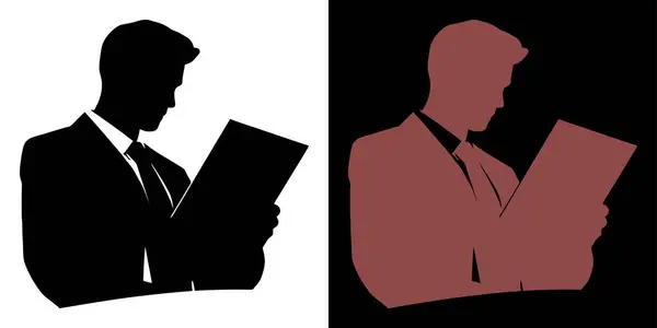 Evrakları analiz eden bir iş liderinin resmi, takım elbiseli bir işadamının resmi, ofis raporları, yönetim görselleri veya iş konsepti sunumları için ideal..