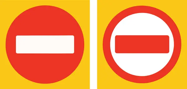 Otoyol Kuralları, Kentsel Navigasyon ve Güvenlik Yönetmeliği Uyumu için Giriş Uyarısı Kırmızı ve Beyaz Uluslararası Trafik İşareti Yok. Kırmızı ve beyaz giriş trafik işareti çizelgesi yok