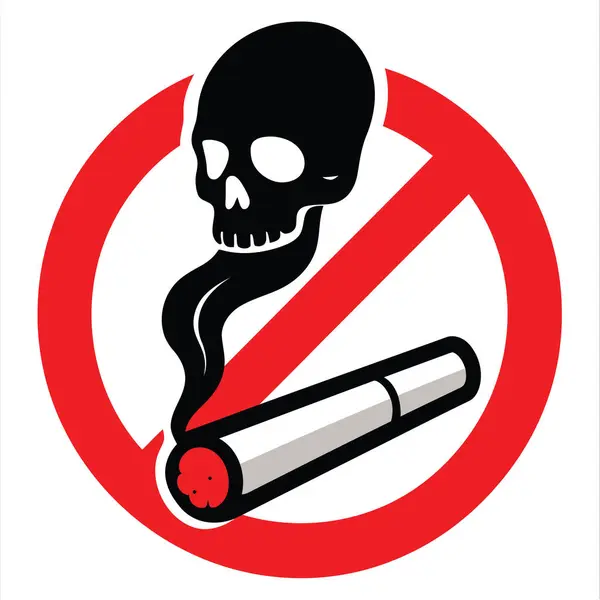 Sigara İçen Kafatası, Tütün Tehlikeleri Hakkında Halkı Uyarmak İçin Görsel Tasarım Yapıyor. Sigara İçmek Sağlık Posterleri ve İmza Mesajını Öldürdü