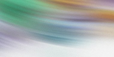 Yeşil, mavi, mor ve turuncu renklerin aktığı bulanık ve soyut bir arka plan. Görüntünün ince bir dokusu ve yumuşak, havadar bir havası var..