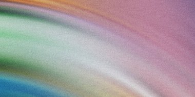 Mavi yeşil pembe ve turuncu da dahil olmak üzere pürüzsüz bir renk gradyanı olan tanecikli, soyut bir arka plan. Kompozisyon yumuşak karışım ile çapraz..