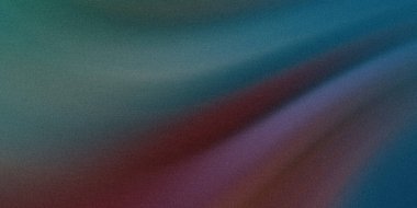 Renk eğimine sahip tanecikli soyut bir arkaplan. Teal, mavi, kestane rengi ve mor renkler birbirine karışır. Bileşim çapraz akış çizgilerini içerir.