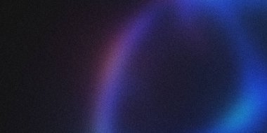 Koyu mavi, mor ve siyah renklerin bir gradyanı içeren tanecikli soyut bir arka plan. Görüntü, ışık efektli desenli bir görünüme sahip..