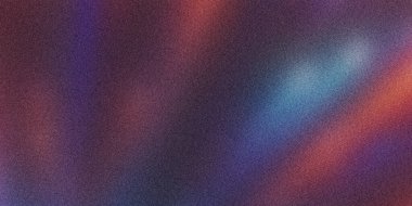 Mavi, mor ve turuncu da dahil olmak üzere çeşitli renklere sahip tanecikli bir arka plan. Benekli desen ince, yumuşak bir görsel etki yaratıyor..