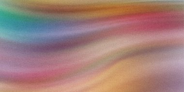 Renk eğimine sahip tanecikli, soyut bir arkaplan. Kompozisyon, yeşilden turuncuya, pembe, mor ve maviye geçiş içerir..