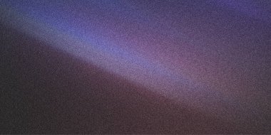 Mor, mavi ve koyu tonların köşegen karışımına sahip tanecikli bir arkaplan. Dokulu yüzey derinlik ve görsel ilgi hissi yaratır..