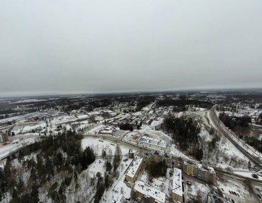 Uçak üzerinden havadan görünümü.