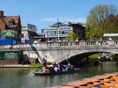 Cambridge, Cambridgeshire / United Kingdom- 20 Nisan 2025: Cambridge Şoför Gösterileri, top sürme, insanlar, turistler, mavi gökyüzü
