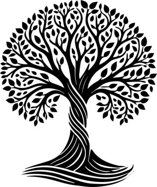  Süslü, nakışlı bir ağaç.