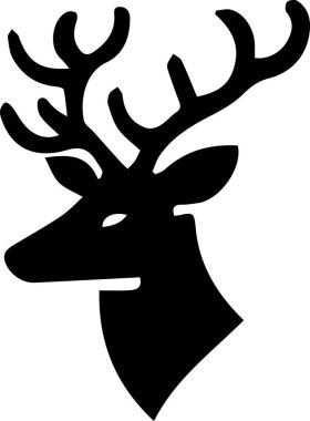  geyik başı silueti Yazdırma