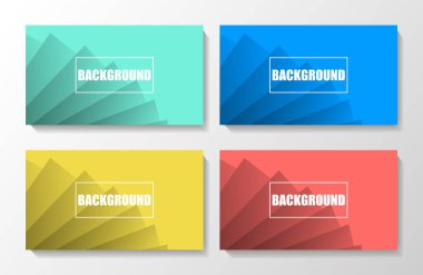 Dijital sosyal medya şablonları, dijital afişler, web sayfası düzenleri için gradyan çizgilere sahip soyut bir arkaplan. Kırmızı Yeşil Mavi ve Sarı, vektör