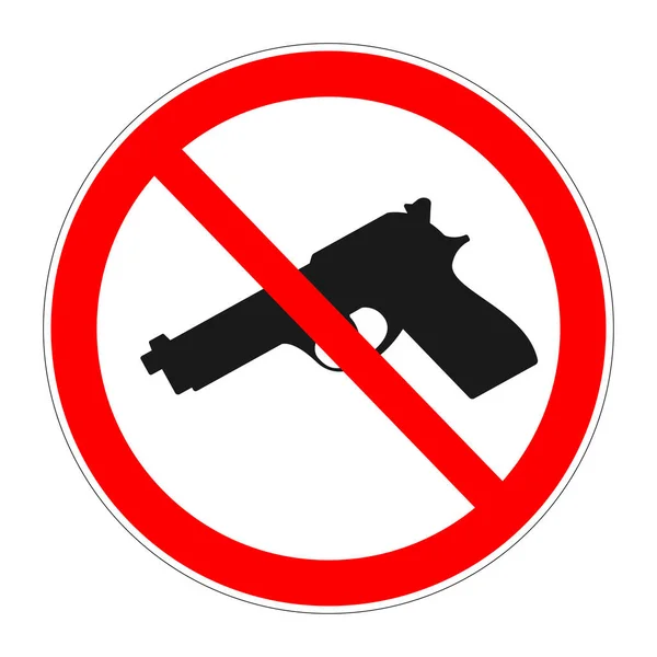 Пістолета Ручного Пістолета Пістолета Знаком Бана Вектор — стоковий вектор