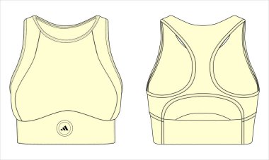 Kadınlar ön ve arka sutyen iç çamaşırı kısa bikini koleksiyonu vektörü.
