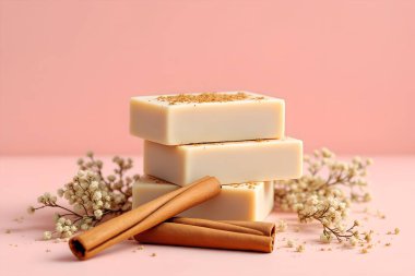 Tarçın ve Hassas Çiçekli Aromatik Doğal Sabun Çubukları