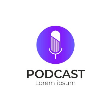 Ses müziği podcast logo tasarımı