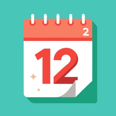 Takvim simgesi vektör illüstrasyonu