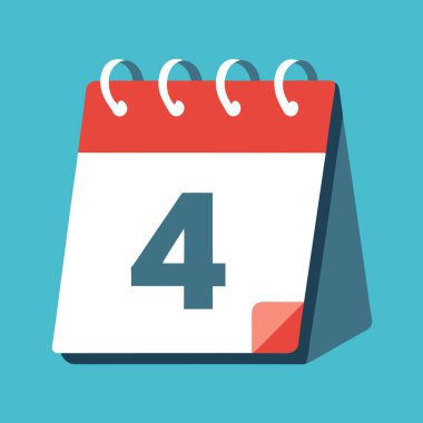 Takvim simgesi vektör illüstrasyonu