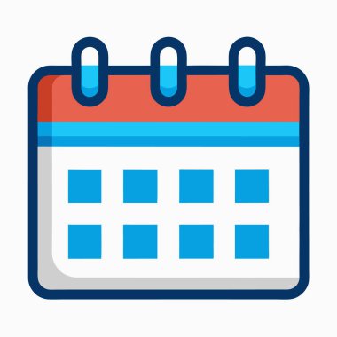 Takvim simgesi vektör illüstrasyonu