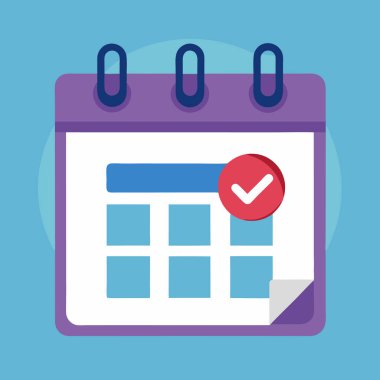 Takvim simgesi vektör illüstrasyonu