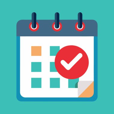 Takvim simgesi vektör illüstrasyonu