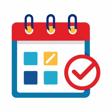 Takvim simgesi vektör illüstrasyonu