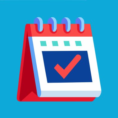 Takvim simgesi vektör illüstrasyonu