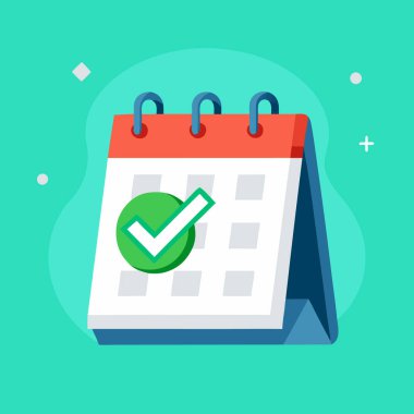 Takvim simgesi vektör illüstrasyonu