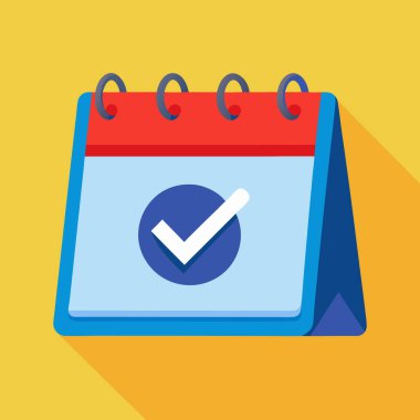 Takvim simgesi vektör illüstrasyonu