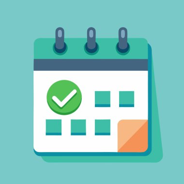 Takvim simgesi vektör illüstrasyonu