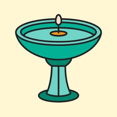 Ayakta duran bir su damlası ve turuncu merkezli Teal çeşmesi