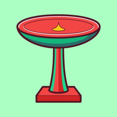 Kırmızı ve Yeşil Renkli Dekoratif Yaya Tabağı Güzelce Gösterildi