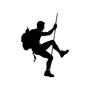 Bir Man Dağı 'nın Silueti Bir İpe Tutunuyor