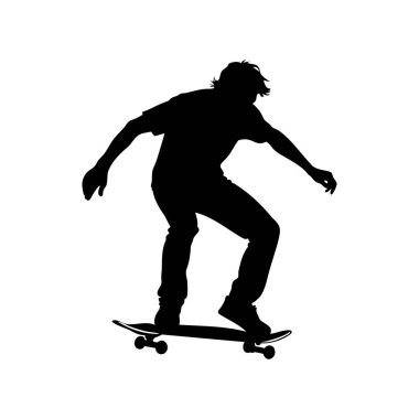 Bir Kaykaycının Silueti Tarz ve Zarafetle Bir Numara Yapıyor