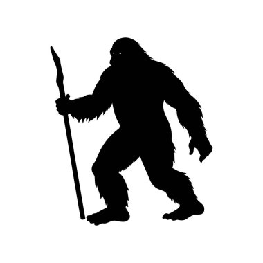 Koca Ayak 'ın Silueti ya da Koca Ayak' ın Ormanda Yürüyen Sopa Taşıması