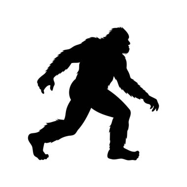 Kocaayak 'ın silueti beyaz arka planda yürüyor ya da koşuyor