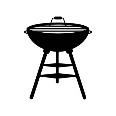 Kömür ızgarasının kapağı ve tripod tezgahı olan siyah siluetini izole ettim.