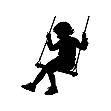 Bir çocuğun silueti dışarıda salıncakta sallanırken huzurlu bir anın tadını çıkarıyor.