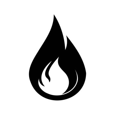 Dinamik Şekil ve Modern Tasarım Elementleriyle Şekillendirilmiş Siyah Alev İllüstrasyonu