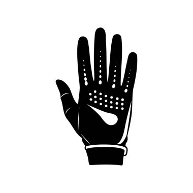 Parmak delikli bir golf eldiveni resmi.