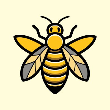 Kalın Tasarım ve Temiz Tasarım Elementleriyle Bal Arısı Çizimi