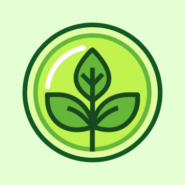 Yeşil Yaprak Çemberi Ekoloji, Doğa ve Sürdürülebilirlik Projeleri Simgesi