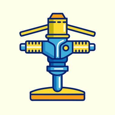 Yaz Nesneleri Temiz Çizgiler ve Parlak Renklerle Çizgi Film Biçimi Martı Çizimi