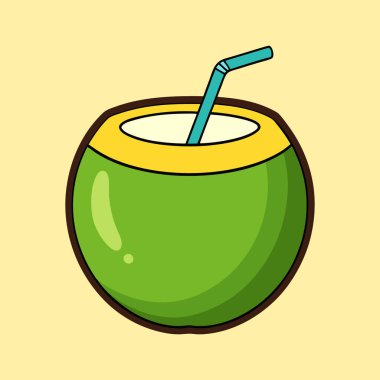 Yaz Nesneleri Temiz Çizgiler ve Parlak Renklerle Çizgi Film Biçimi Martı Çizimi