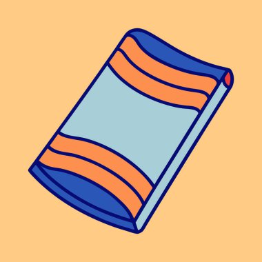 Yaz Nesneleri Temiz Çizgiler ve Parlak Renklerle Çizgi Film Biçimi Martı Çizimi