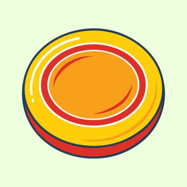 Yaz Nesneleri Temiz Çizgiler ve Parlak Renklerle Çizgi Film Biçimi Martı Çizimi