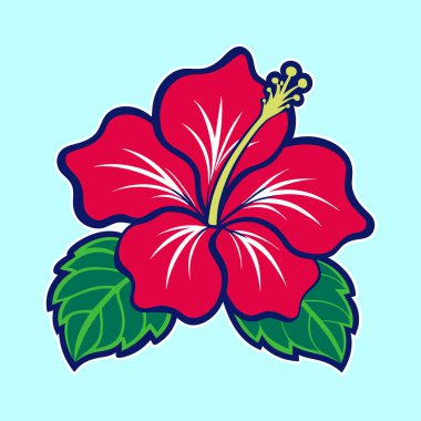 Yaz Nesneleri Temiz Çizgiler ve Parlak Renklerle Çizgi Film Biçimi Martı Çizimi